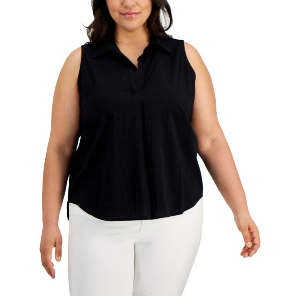 Style & Co Plus Size Woven Sleeveless Top
